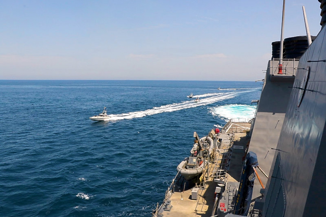 Iranian vessels come dangerously close to American military ships